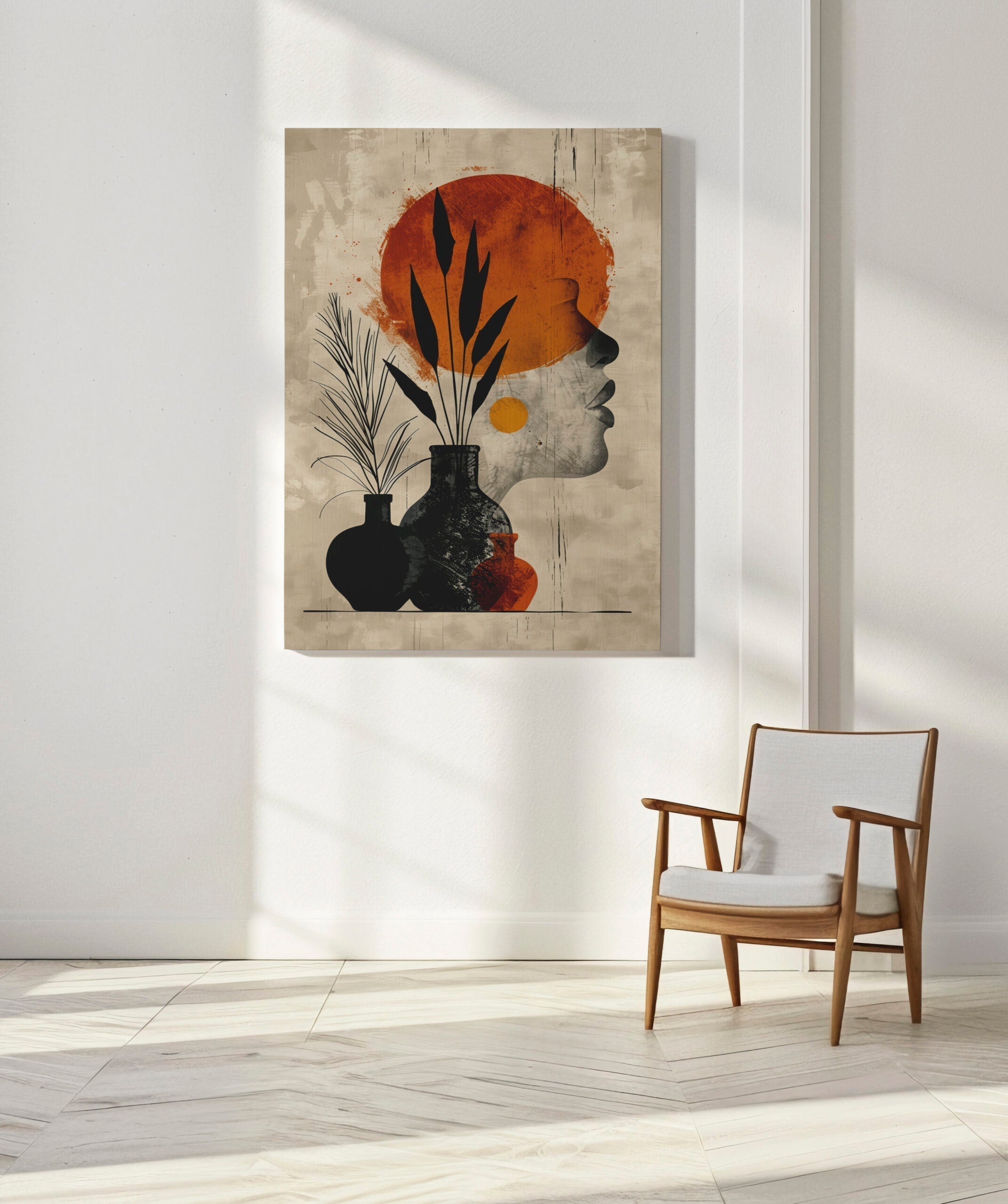 Abstract Face Art - Printed Canvas