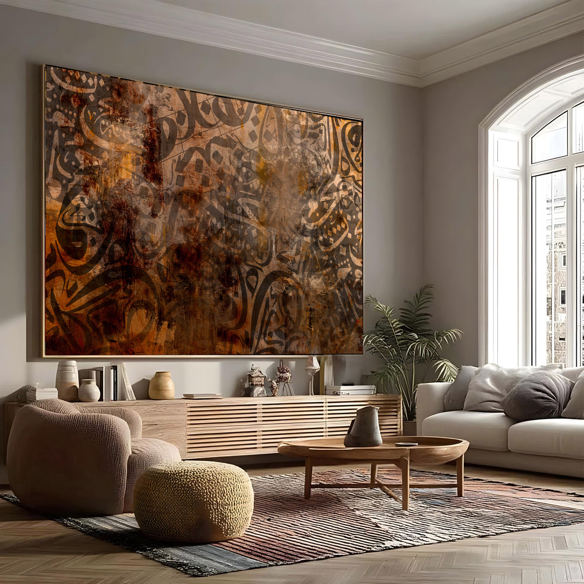 Desert Arabic Calligraphy Canvas Art - Printed Canvas