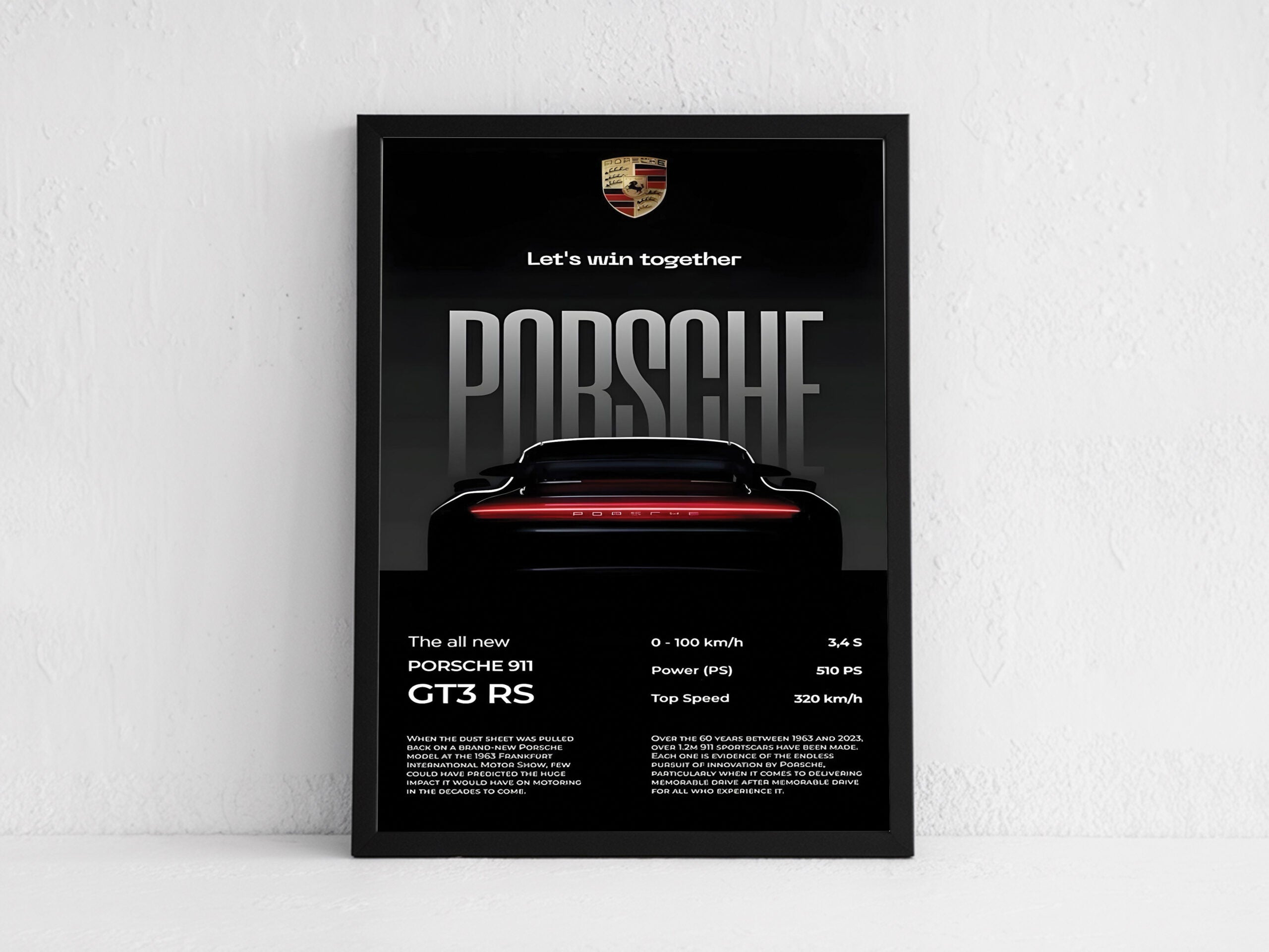 Porsche Car - PVC Frame