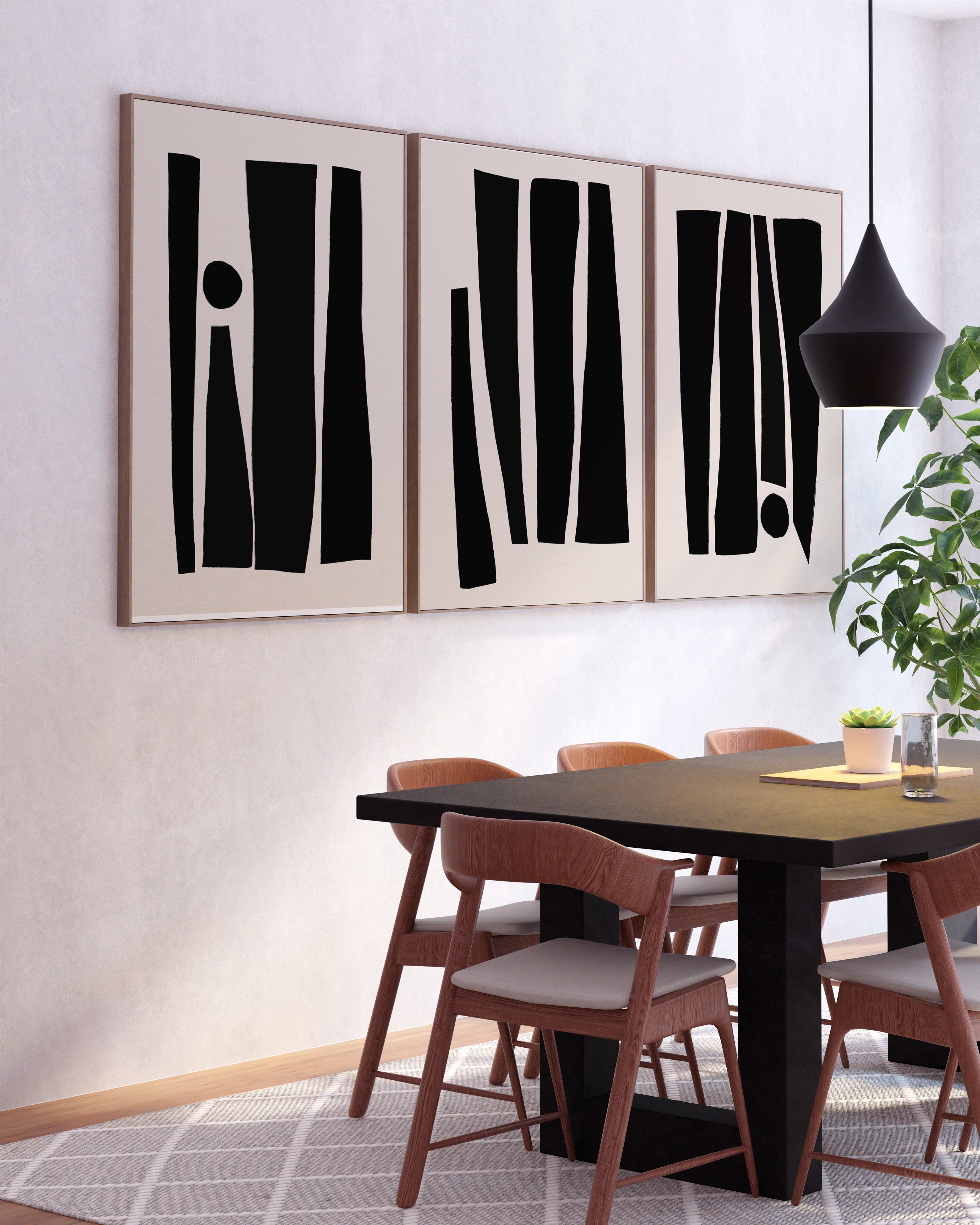 Abstract Art - Printed Canvas 3 Pieces