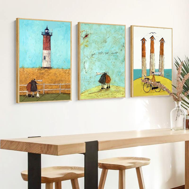 Abstract Happy - Gallery Wall - Family Set ( 3 Pieces )