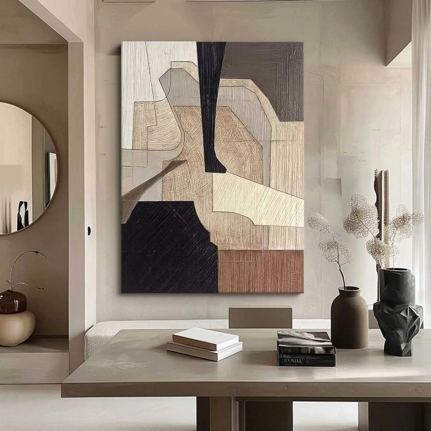 Abstract Brown - Printed canvas.