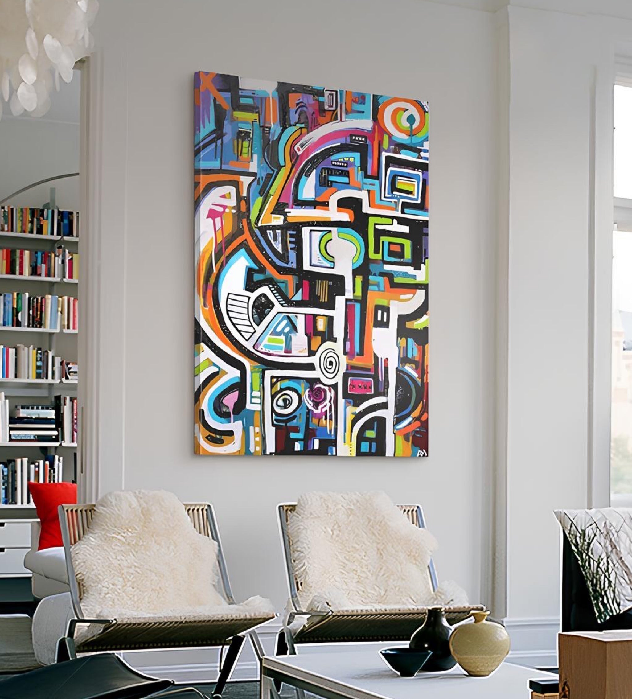 Abstract Colorful - Printed Canvas