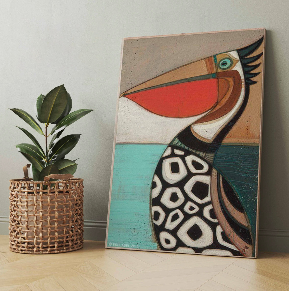 African Parrot- Printed Canvas