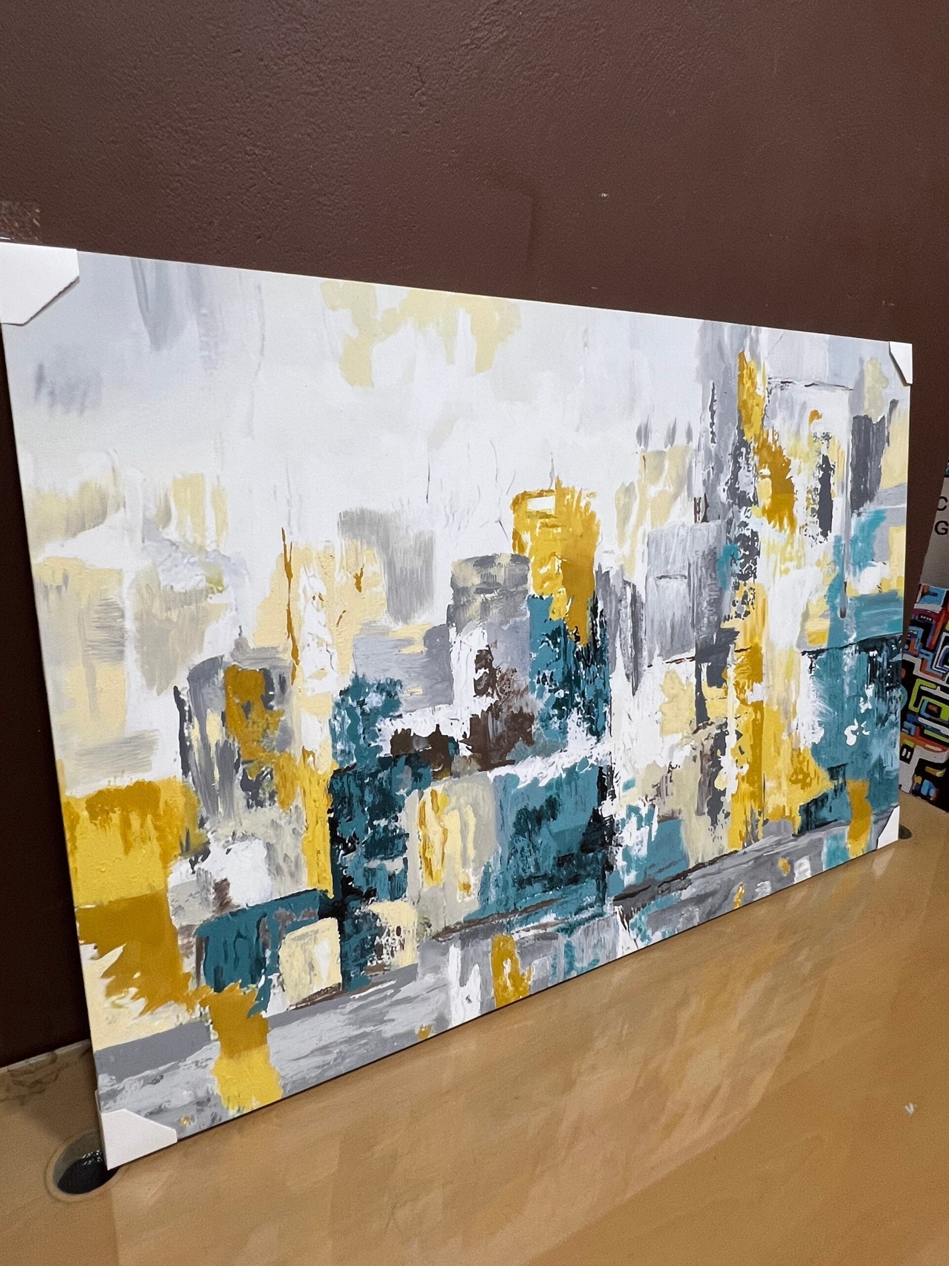 Abstract Green Art - Artistic Touch Painted & Printed