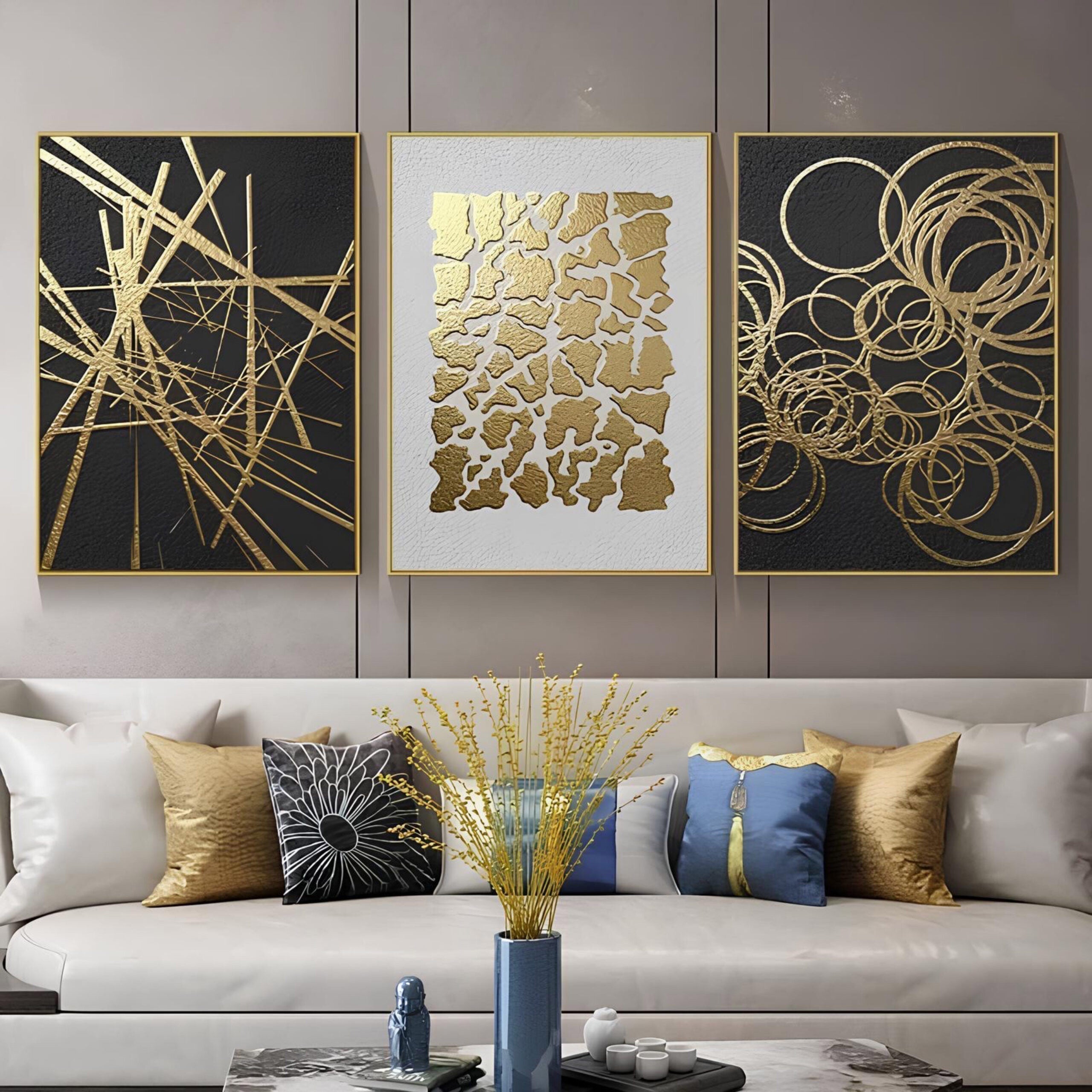 Abstract Gold Art - Printed Canvas