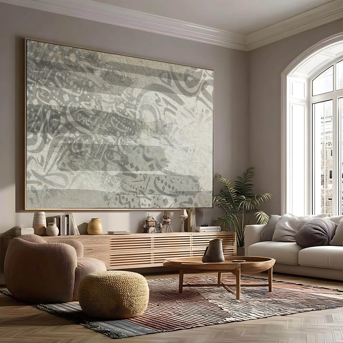Earthy Arabic Calligraphy - Printed Canvas