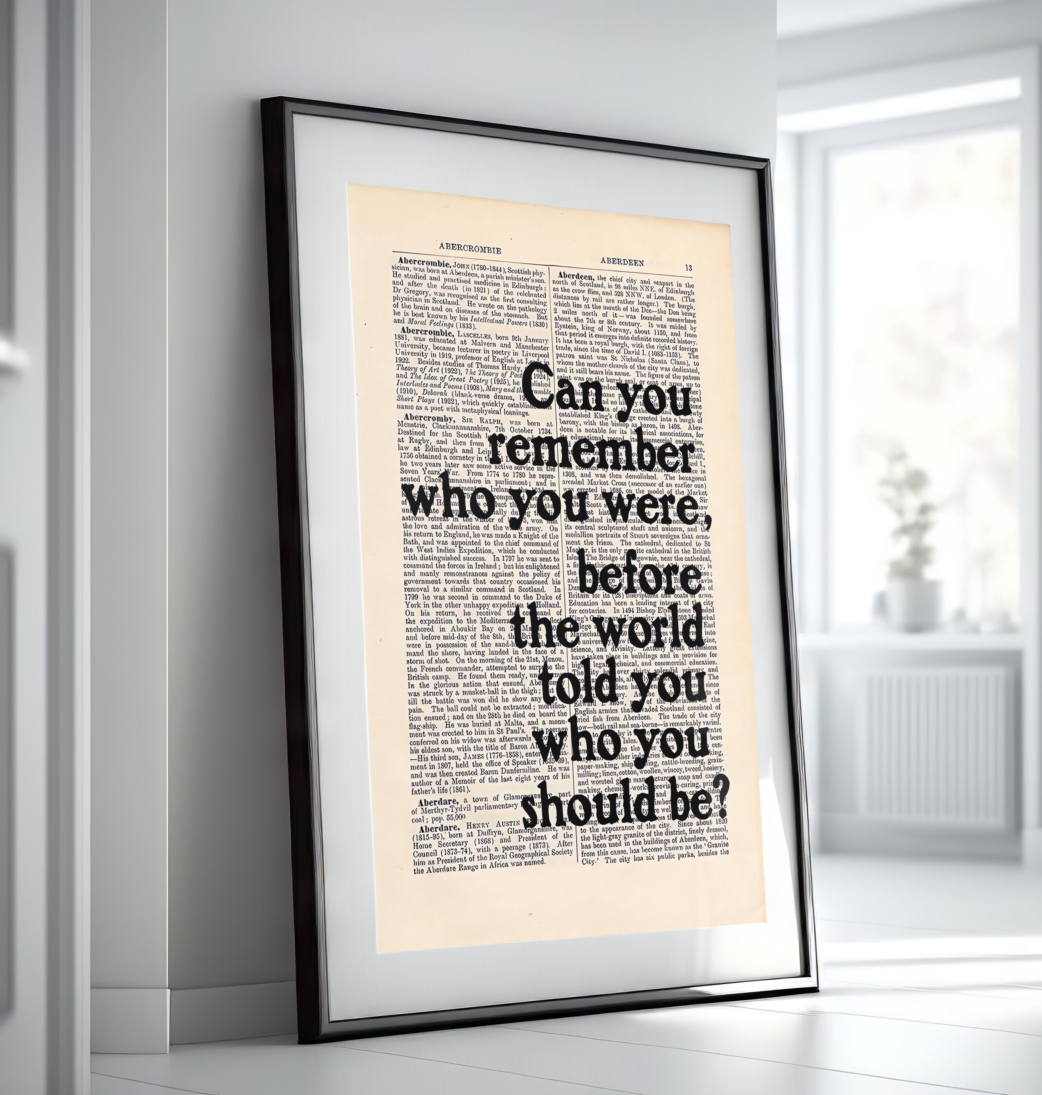 Can You Remember - Wooden Frame