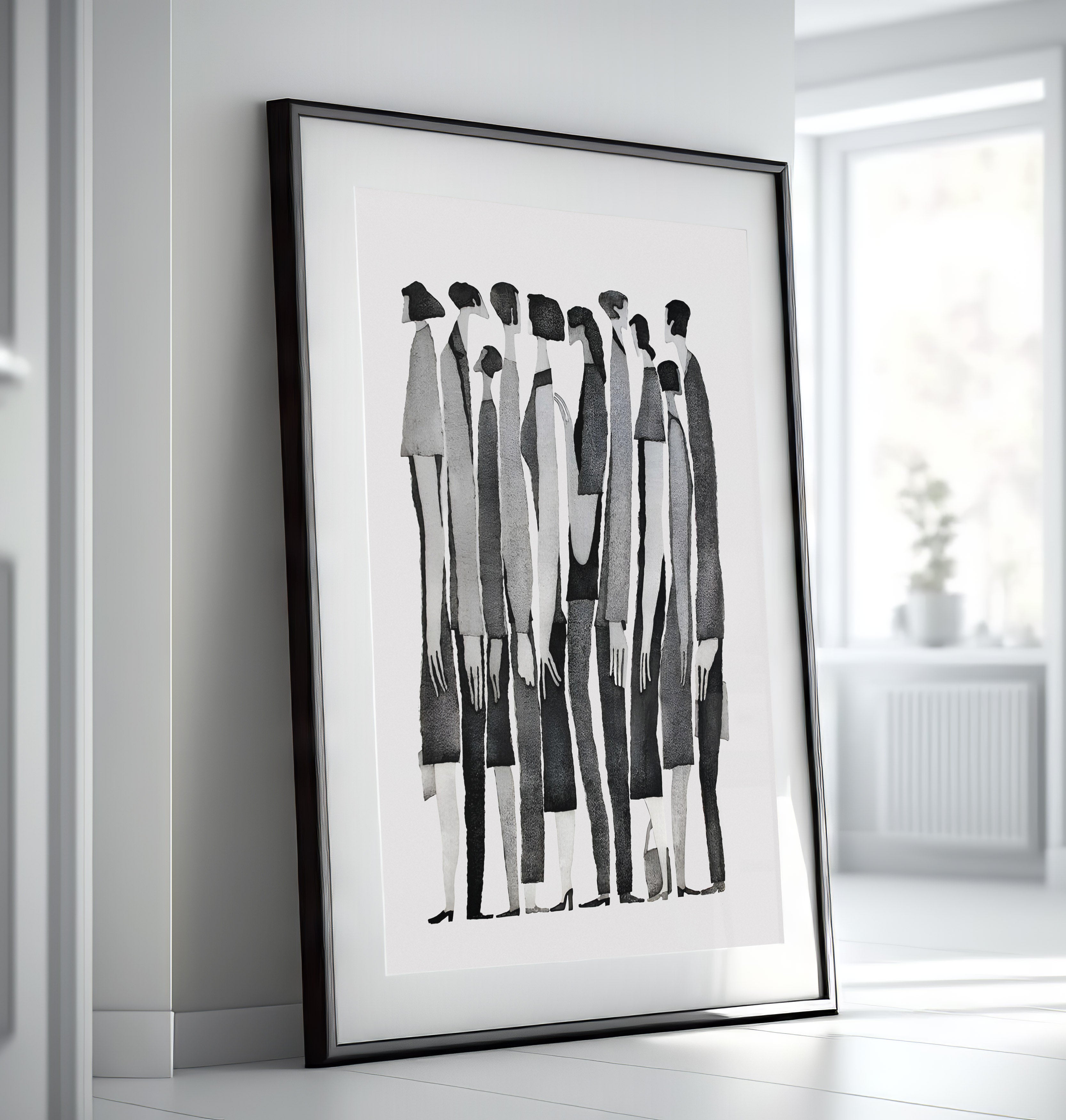 Silent Crowd - Wooden Frame