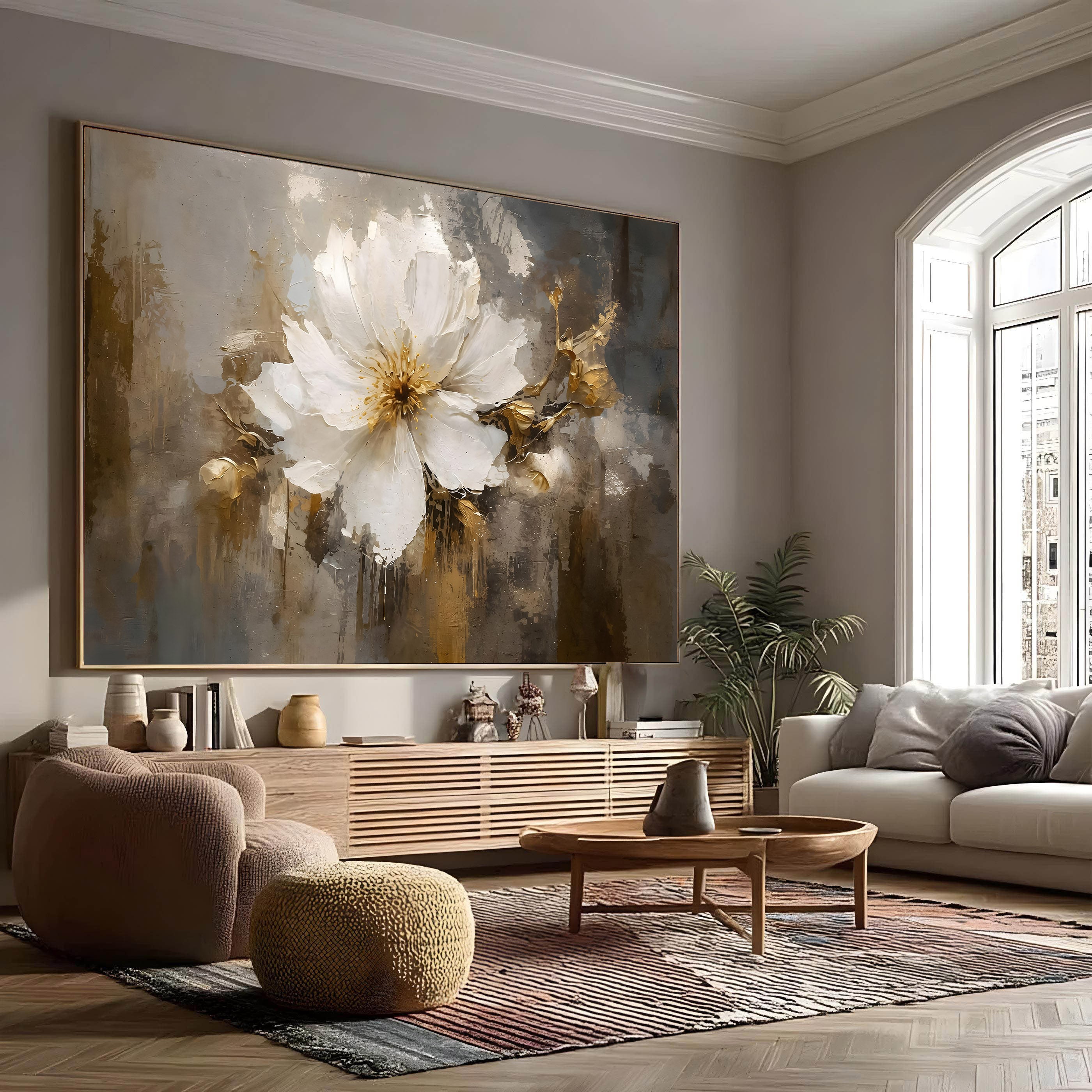 Abstract Flower - Printed Canvas