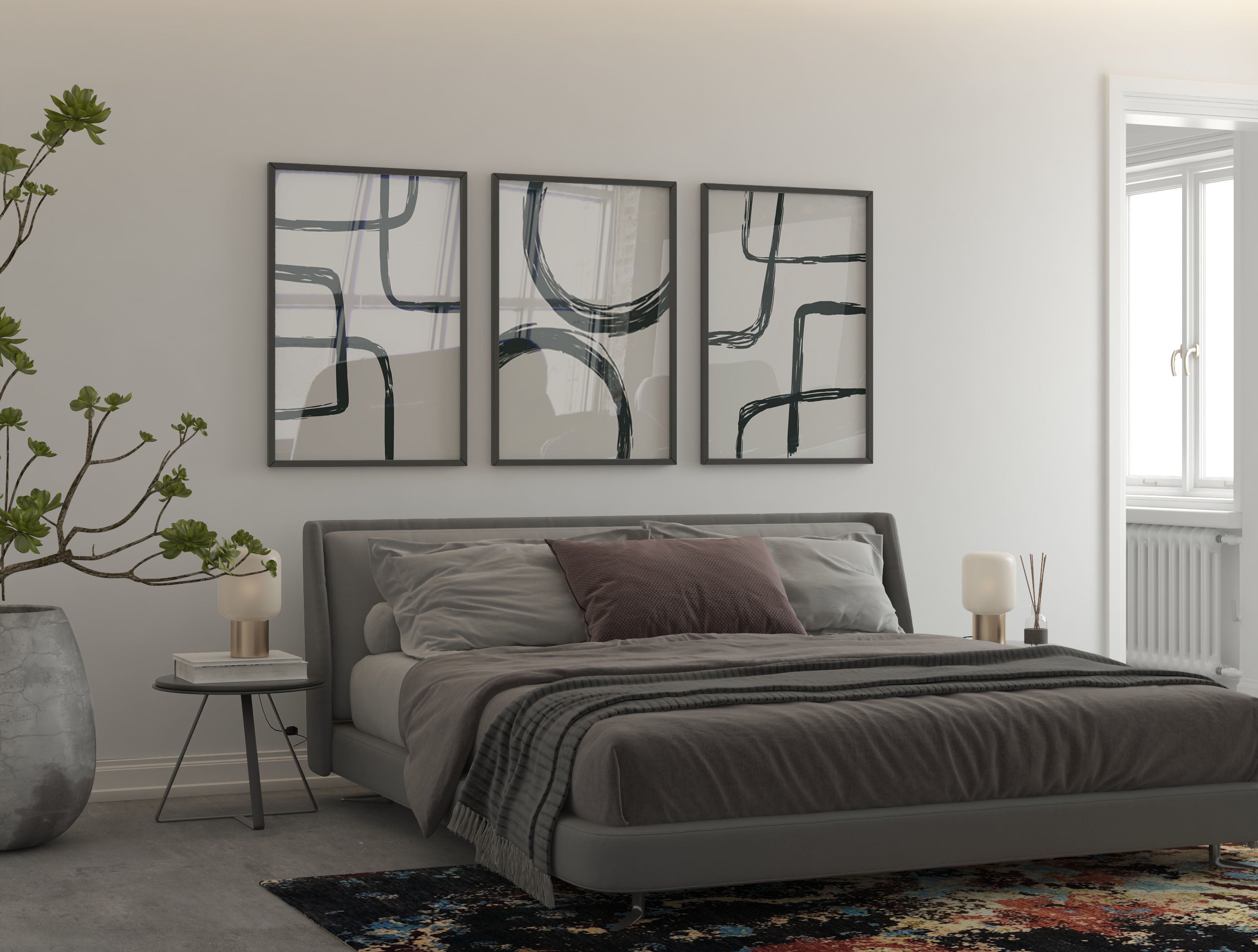 Abstract Lines Set - 3 Pieces