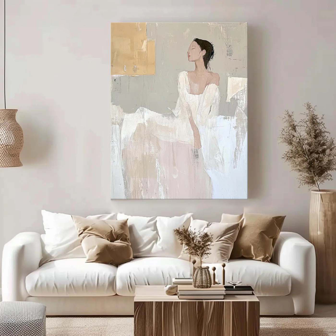 Women Art Abstract - Printed Canvas