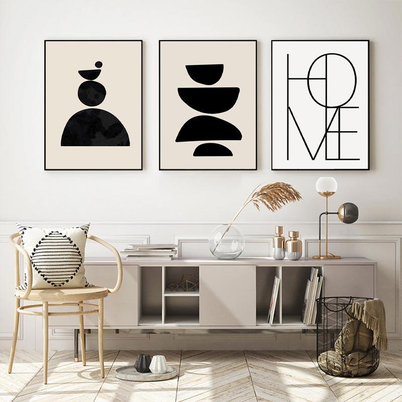 Abstract Home  - Gallery Wall - Set ( 3 Pieces )