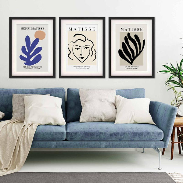 Abstract - Gallery Wall - Face Leaf Wall Art