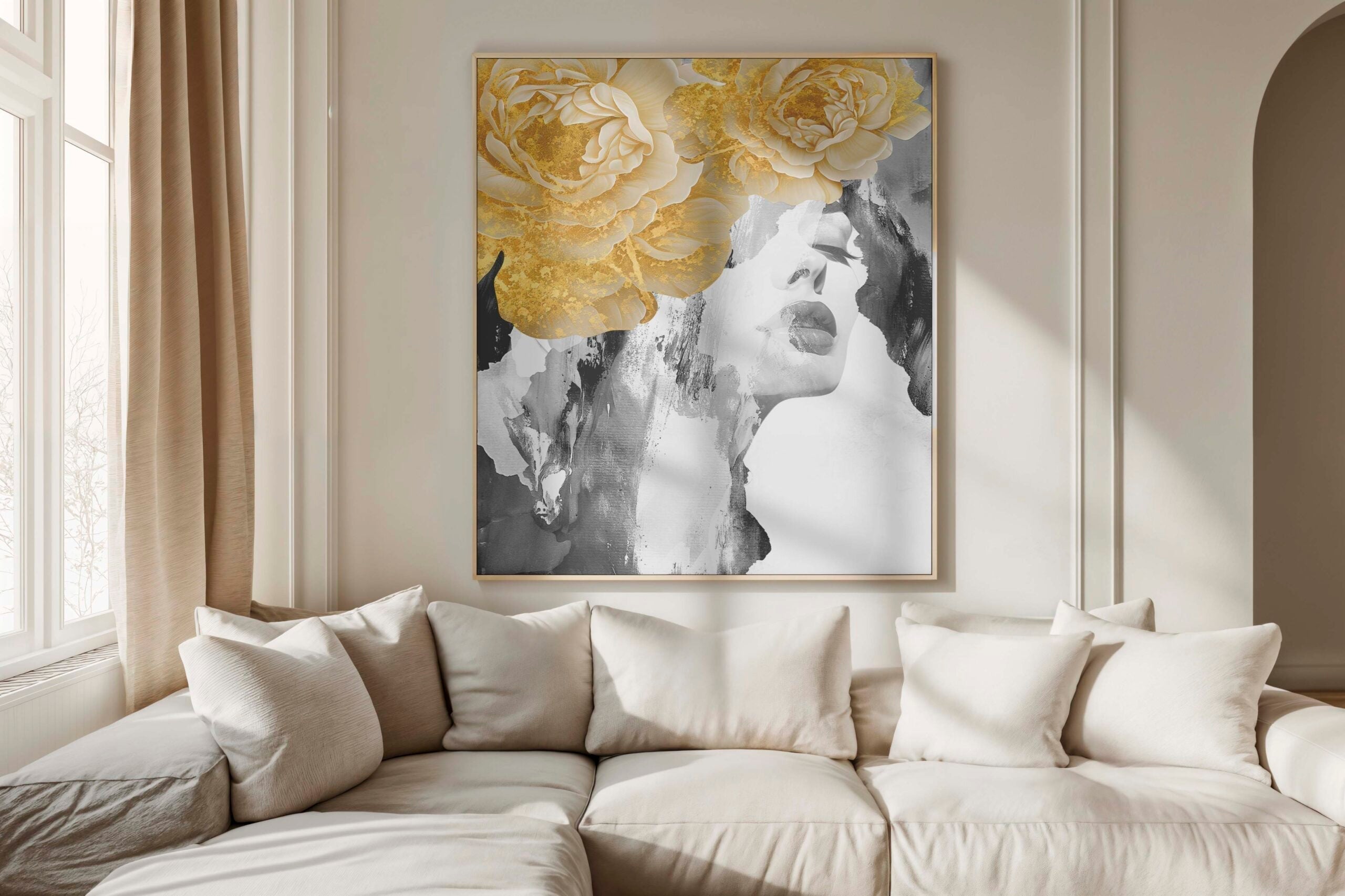 Collage Minimalist Woman - Printed Canvas