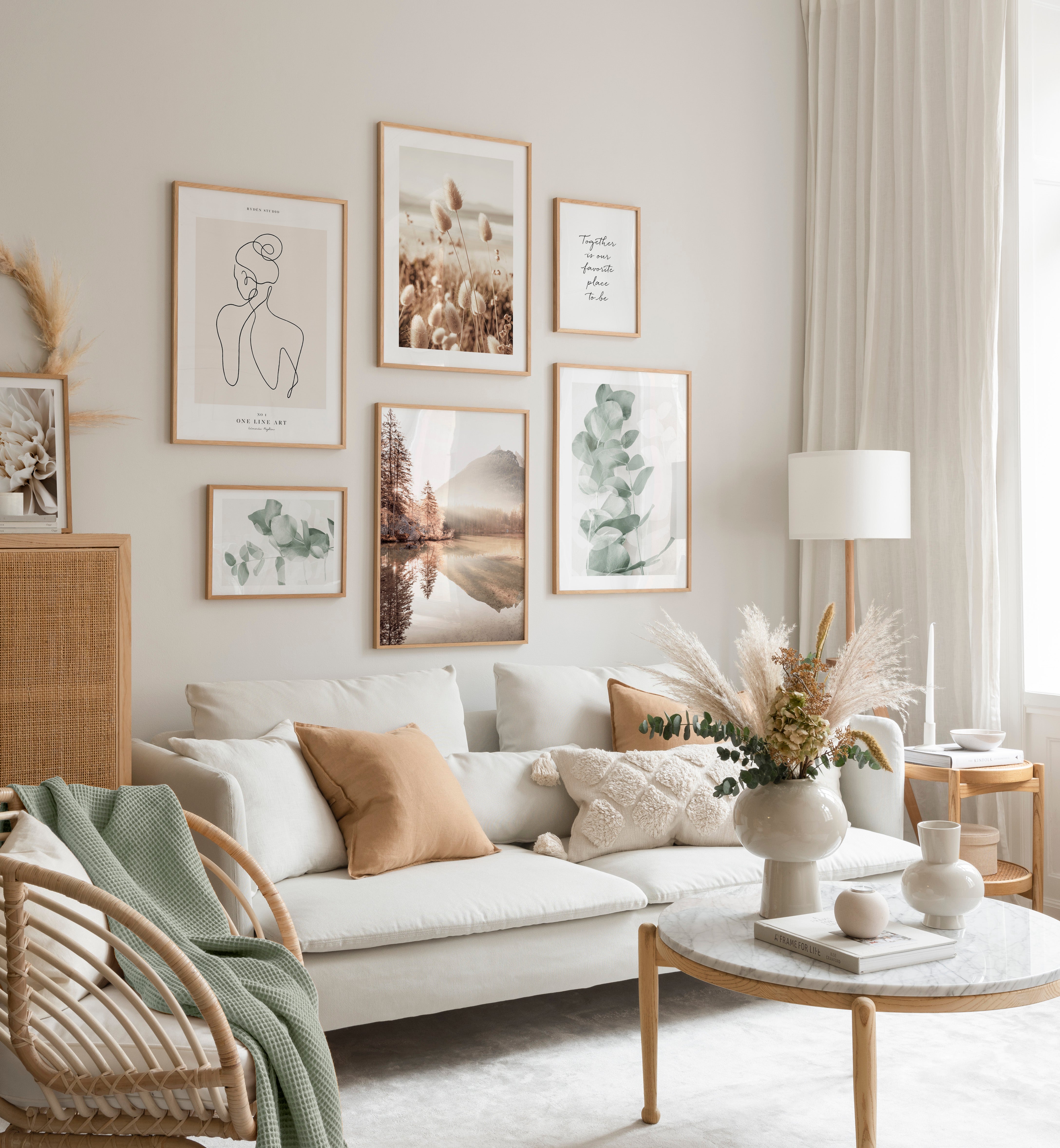 Minty Tones Gallery Wall
