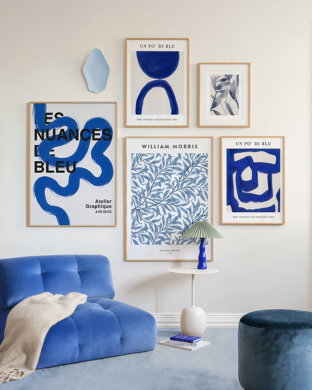Blue Gallery Wall
