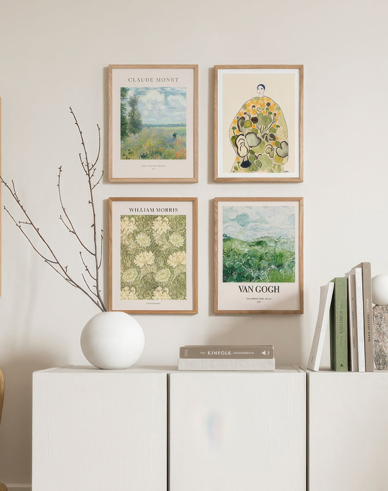 Green & Yellow Pop Gallery Wall