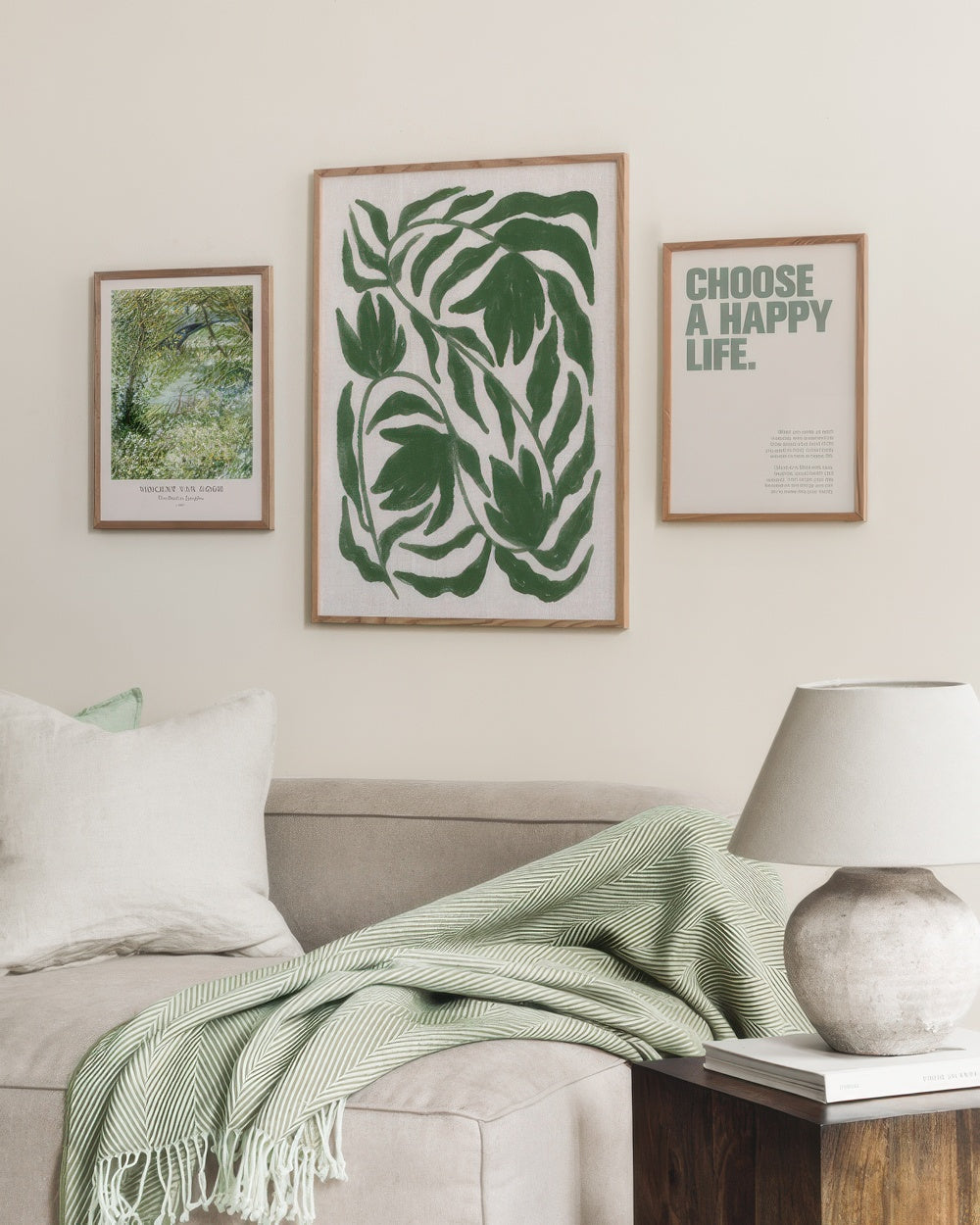 Green Botanical Trio - 3 Pieces