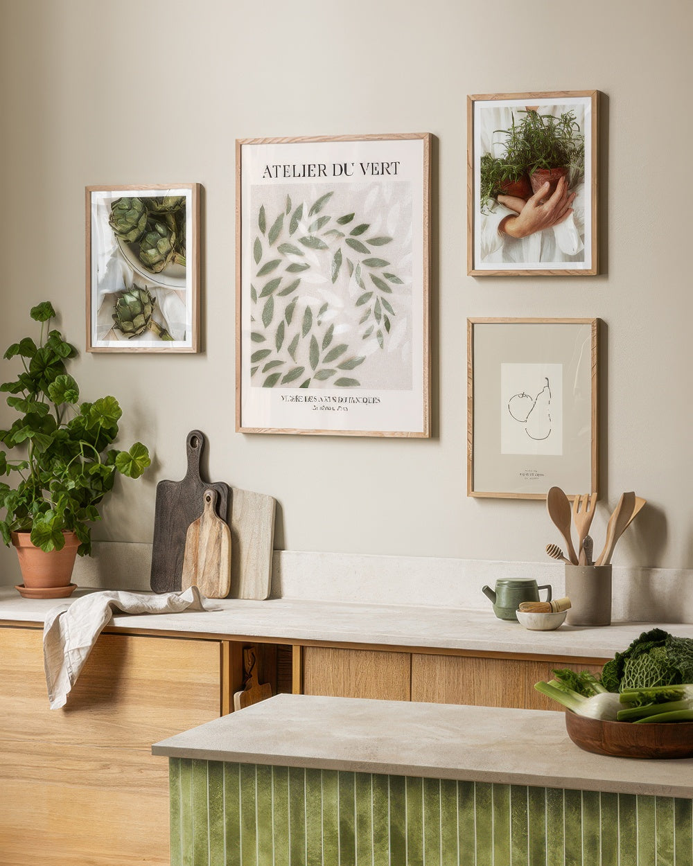 Green Tiles Gallery Wall