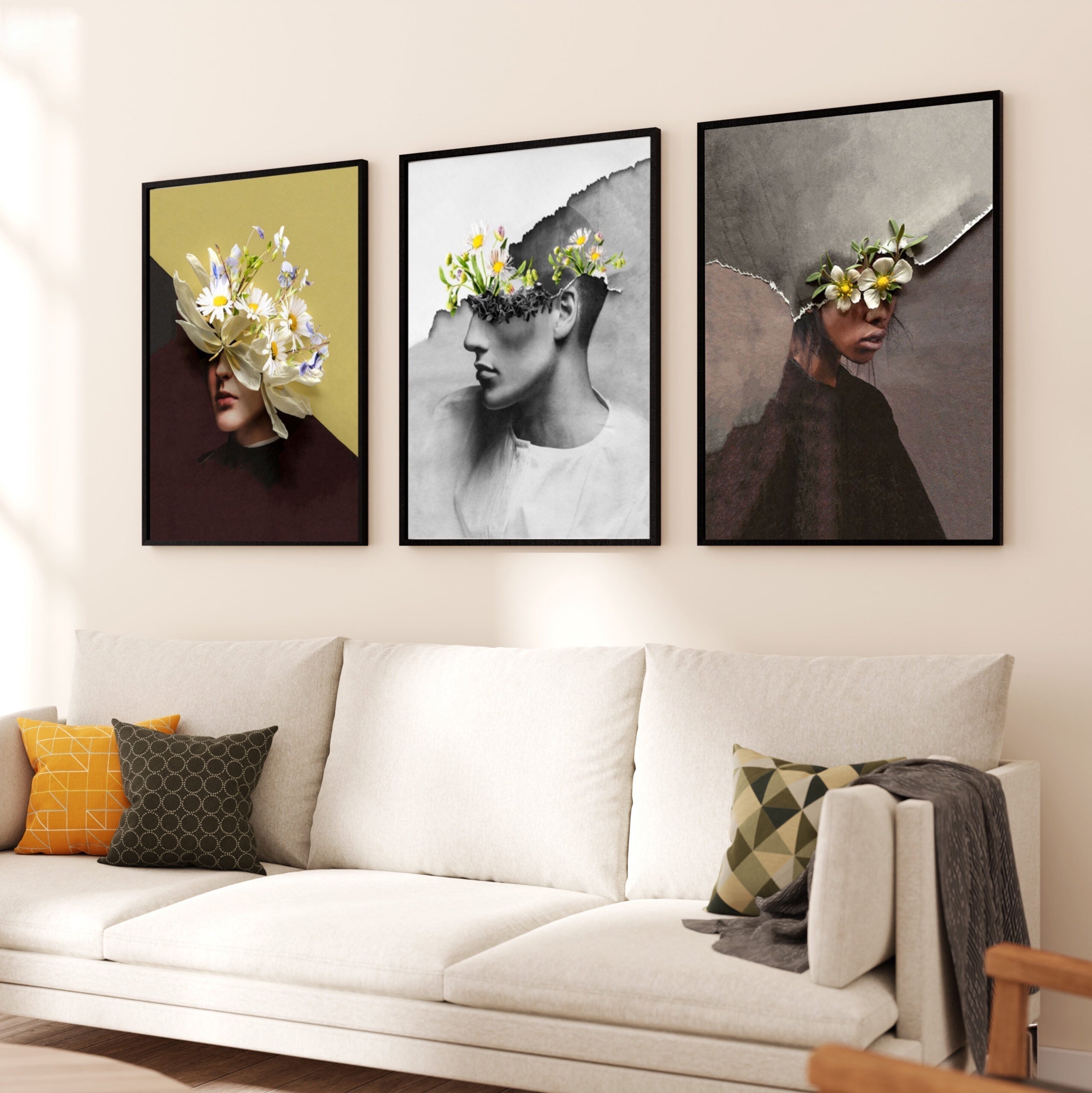 Collage Art Wall Set ( 3 Pieces)