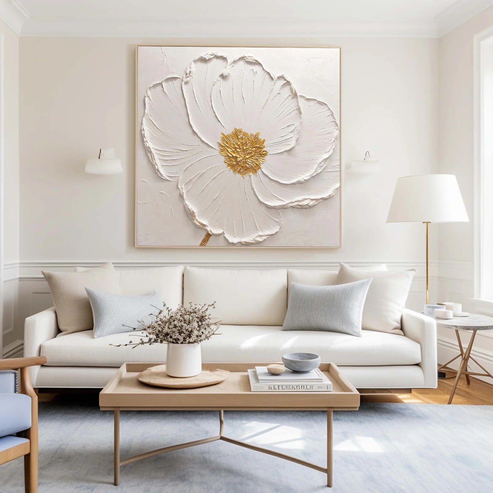 Modern Abstract Flower - Printed Canvas