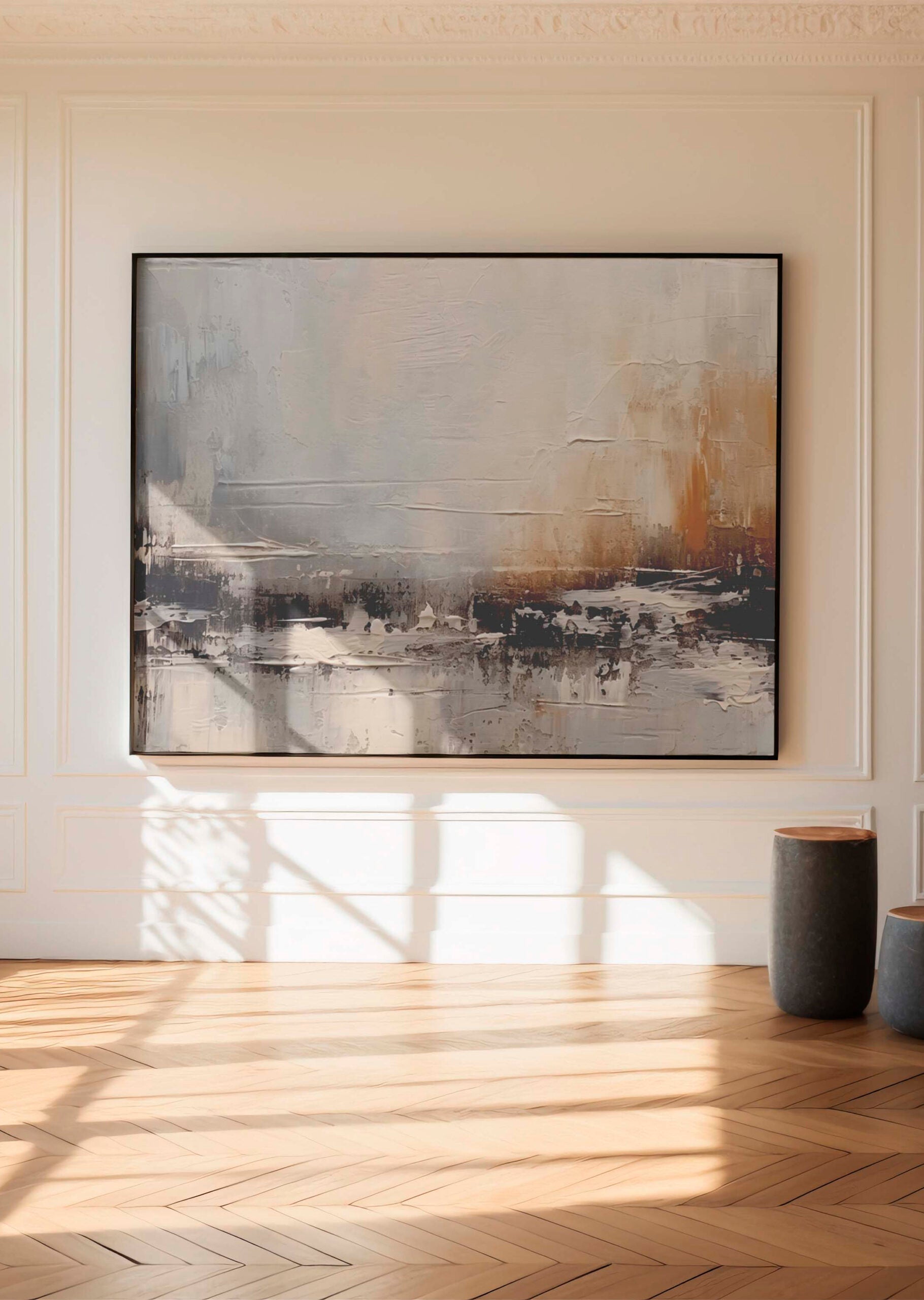 Modern Abstract Orange - Printed Canvas