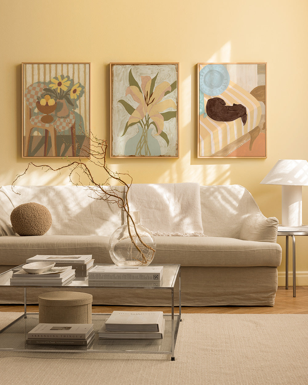 Soft Bloom Canvas - Printed Canvas 3 Pieces