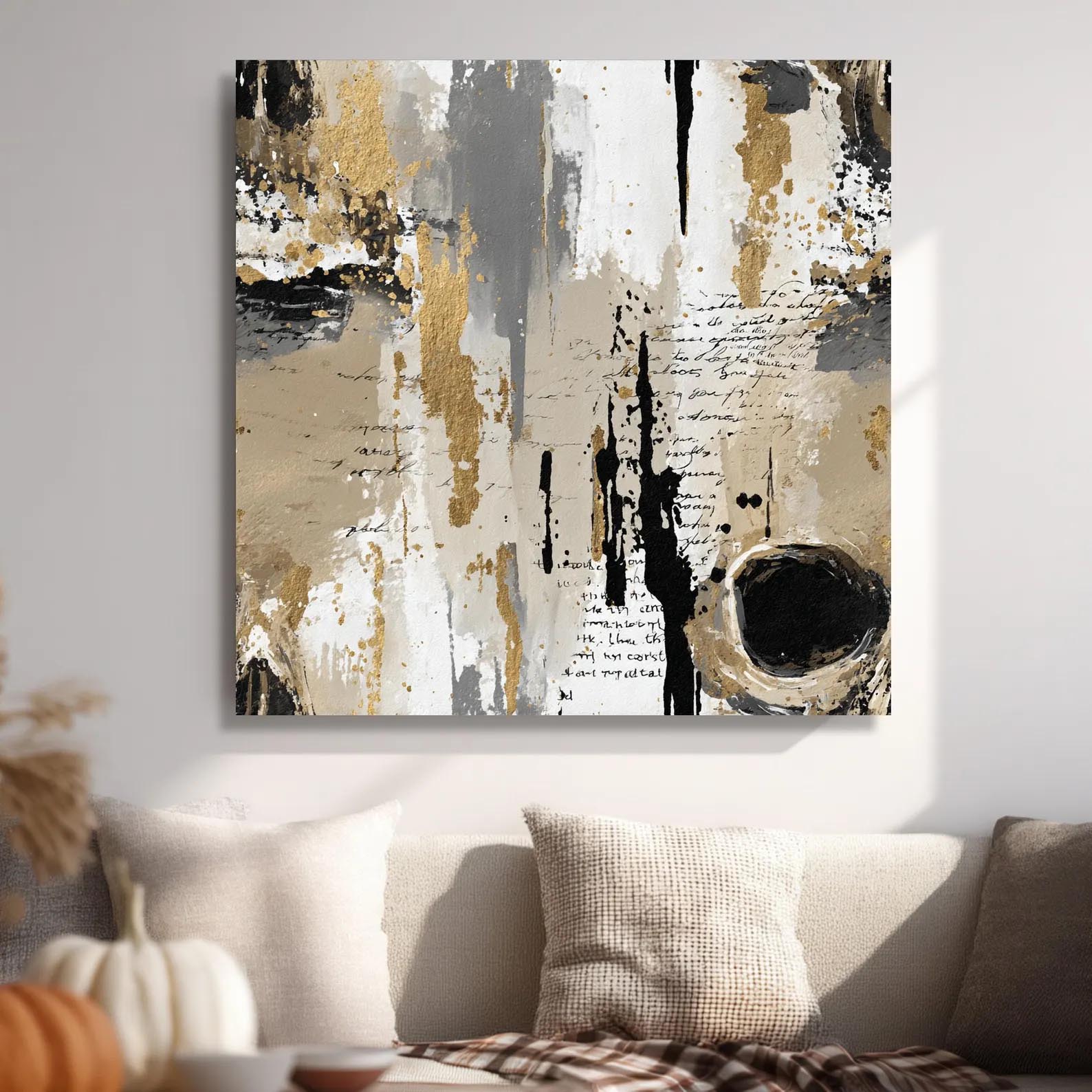 Abstract Gray Art - Printed Canvas
