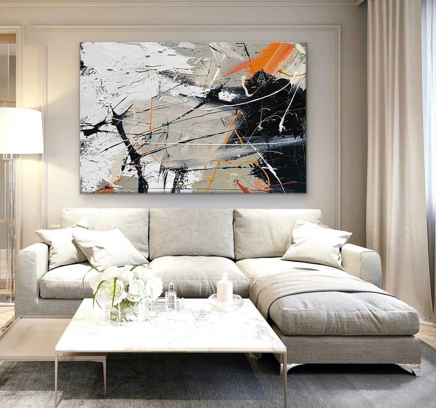 Abstract-Expressionist Art - Printed Canvas