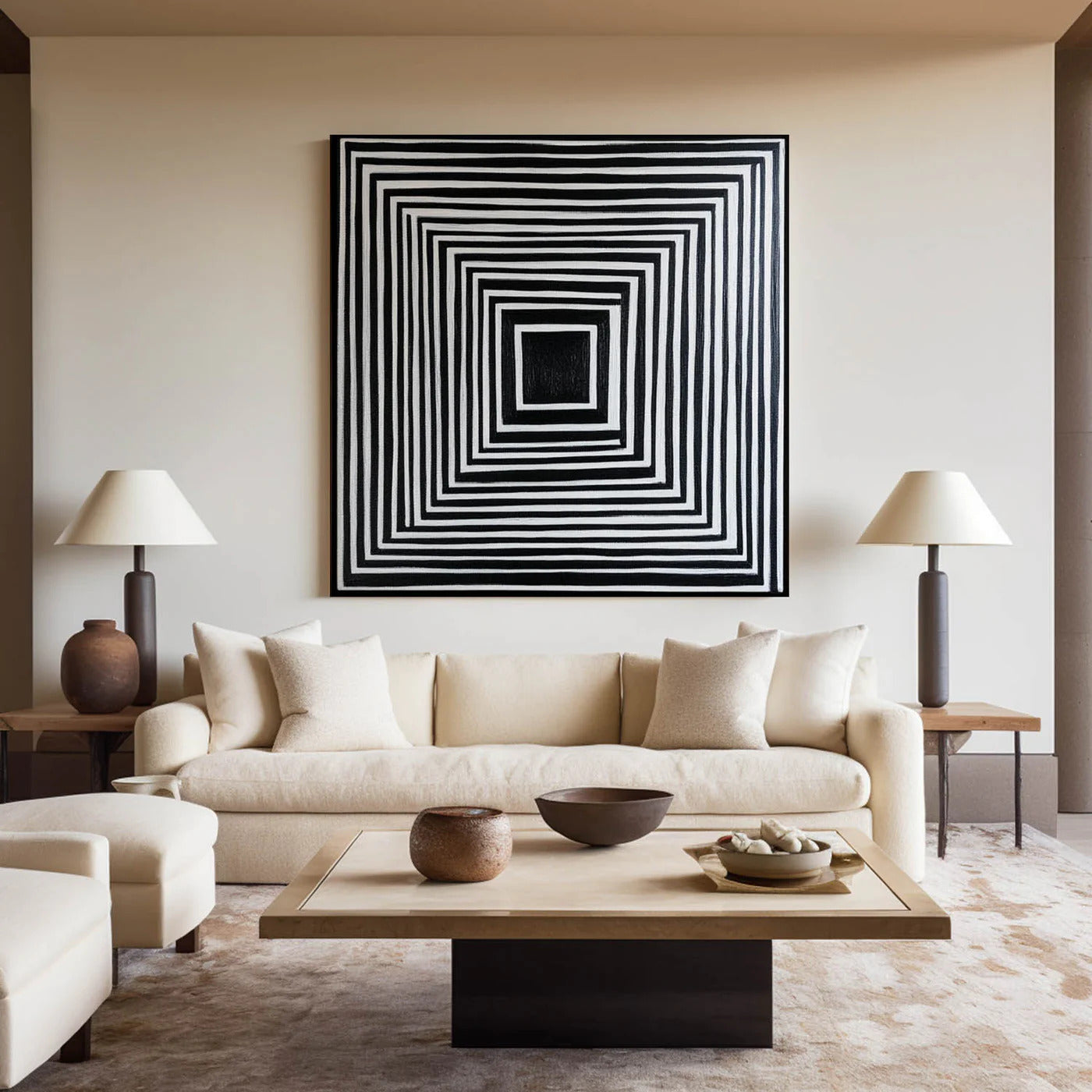 Abstract Lines Art - Printed Canvas
