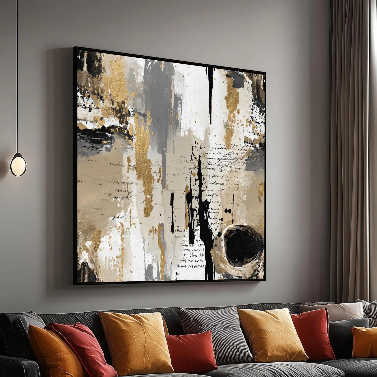 Abstract Gray Art - Printed Canvas