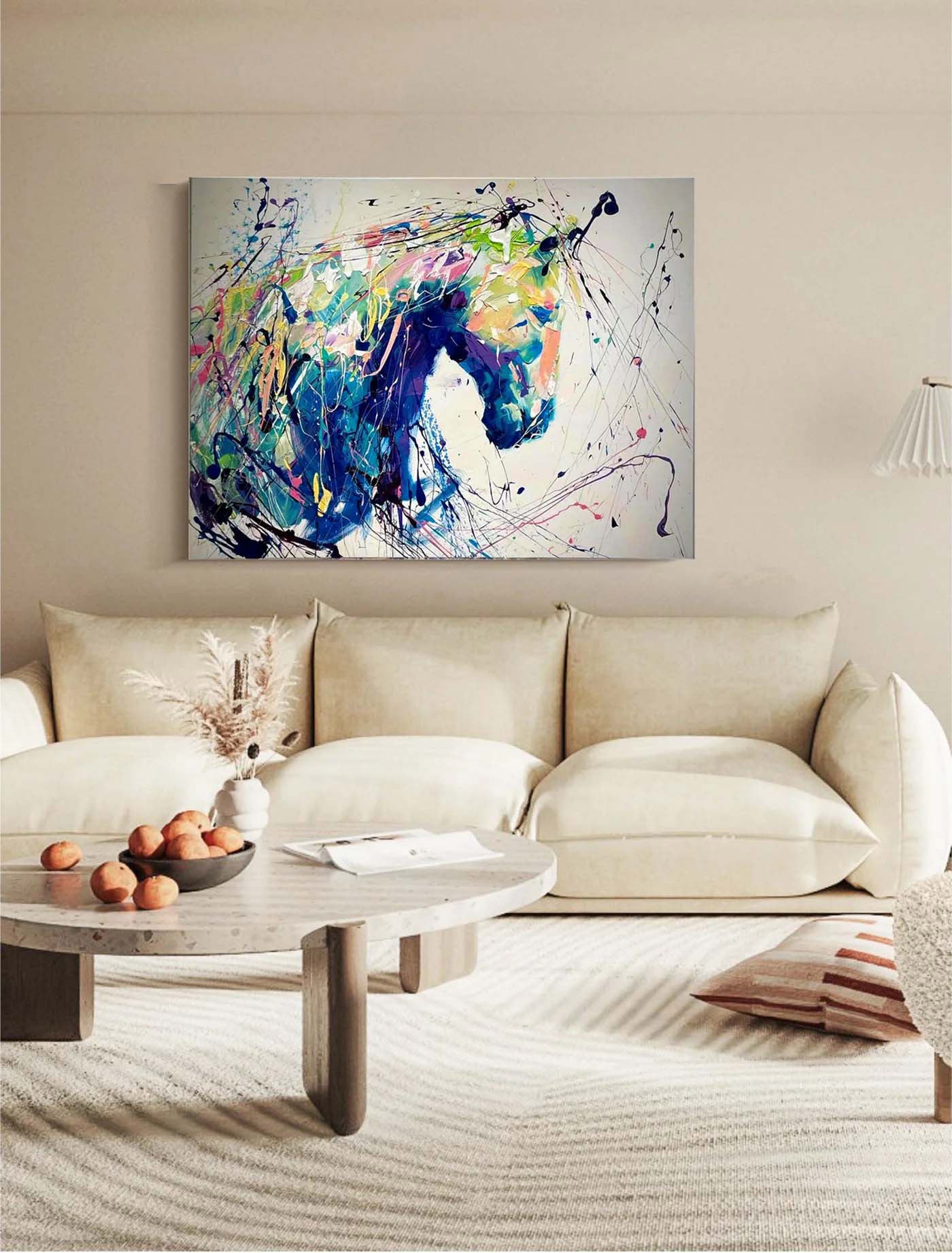 ColorFul Horse - Printed Canvas.
