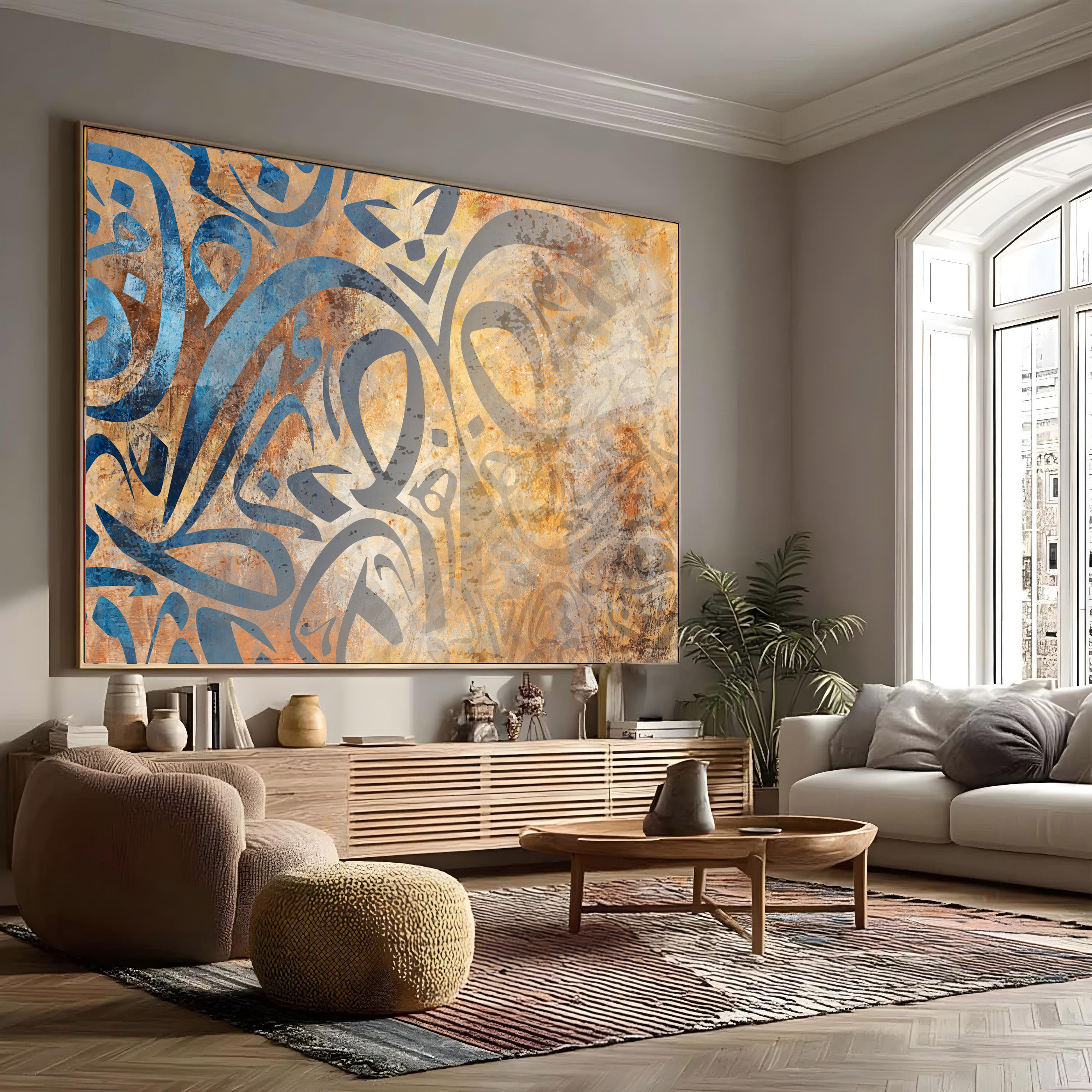 Arabic Abstract Art - Printed Canvas