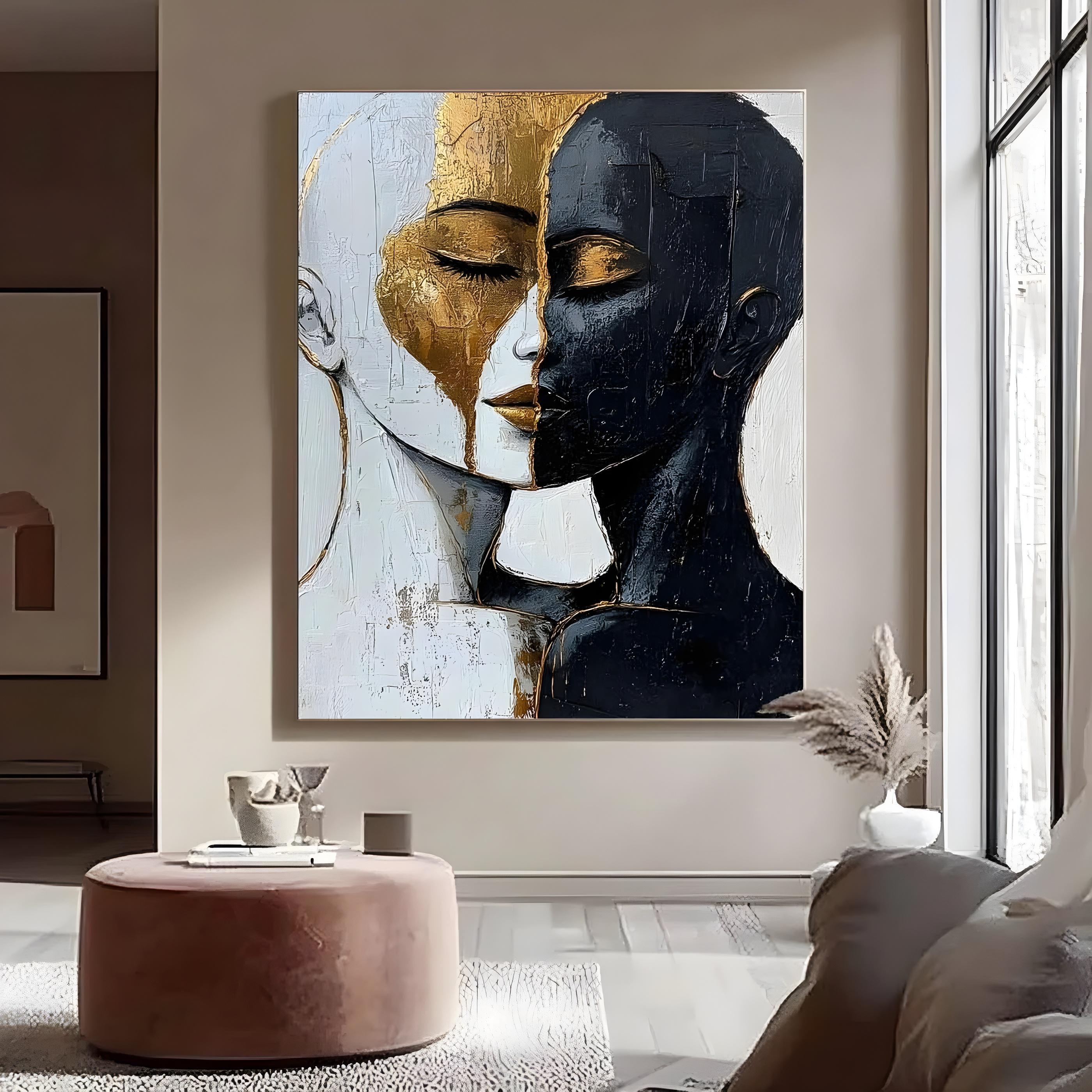 Soul Faces Abstract - Printed Canvas