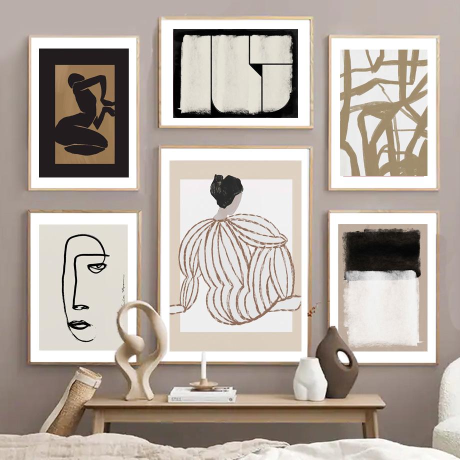 Abstract Lines Clothes Woman Messy Geometry Set