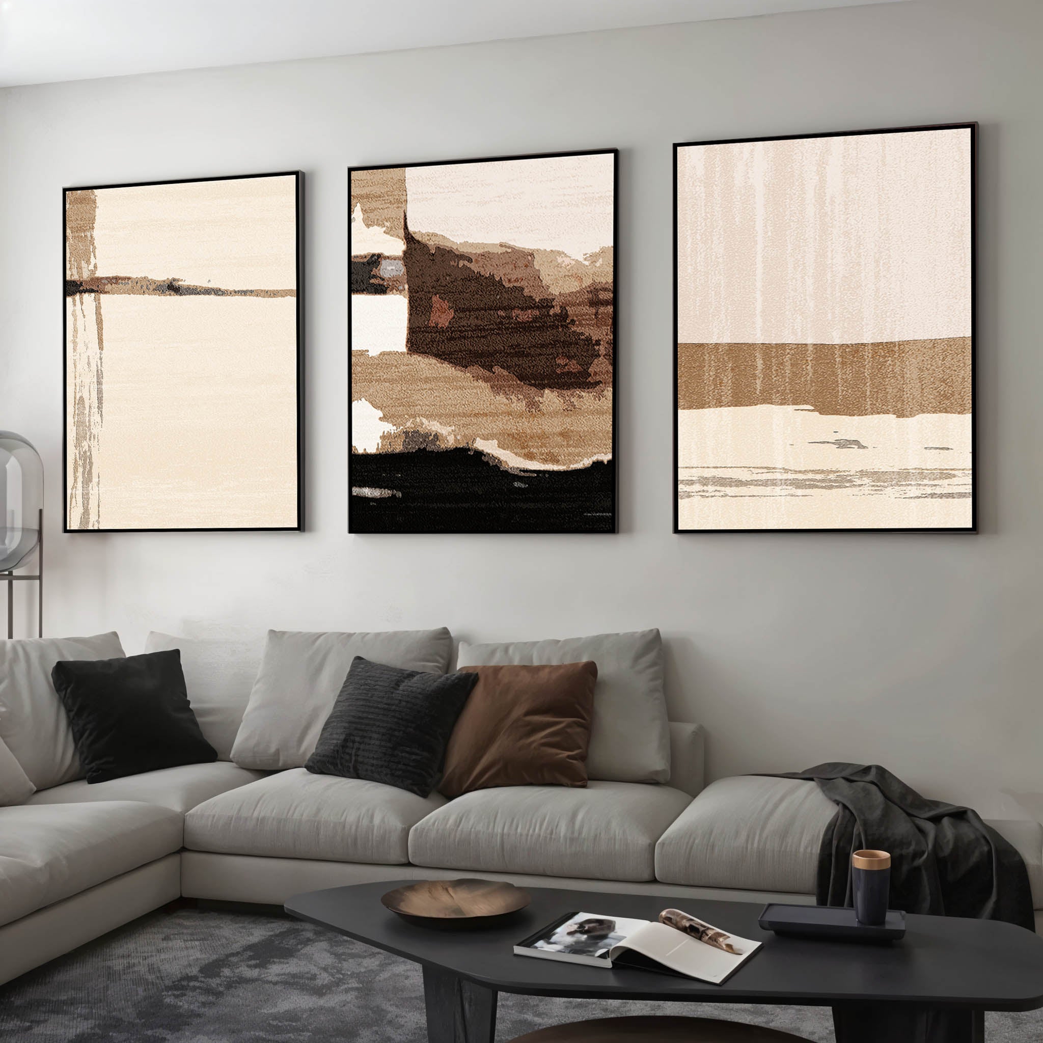 Abstract Printed Canvas - 3 Pieces