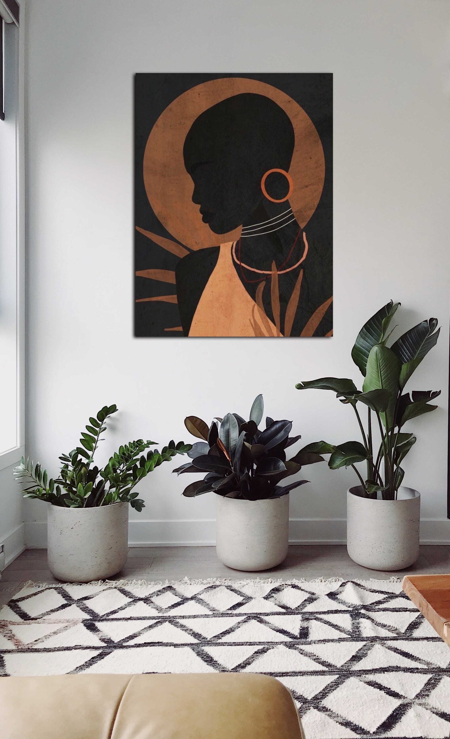 Tropical Girl African Printed Canvas