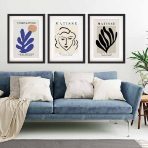 Abstract Face Leaf Wall Art