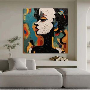 Abstract Human Face - Printed Canvas