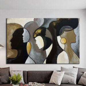 Faces Abstract  - Printed Canvas
