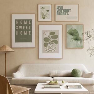 Green Summer Abstract Hues Gallery Wall