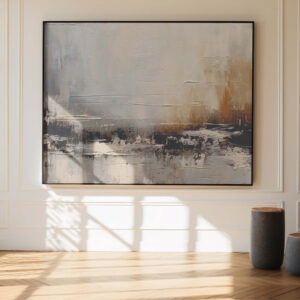 Modern Abstract Orange - Printed Canvas