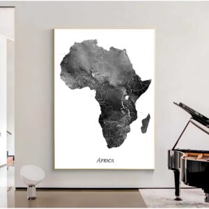 Black & White  Africa - Printed Canvas