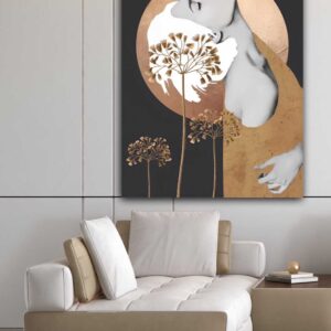 Golden Collage -Printed Canvas
