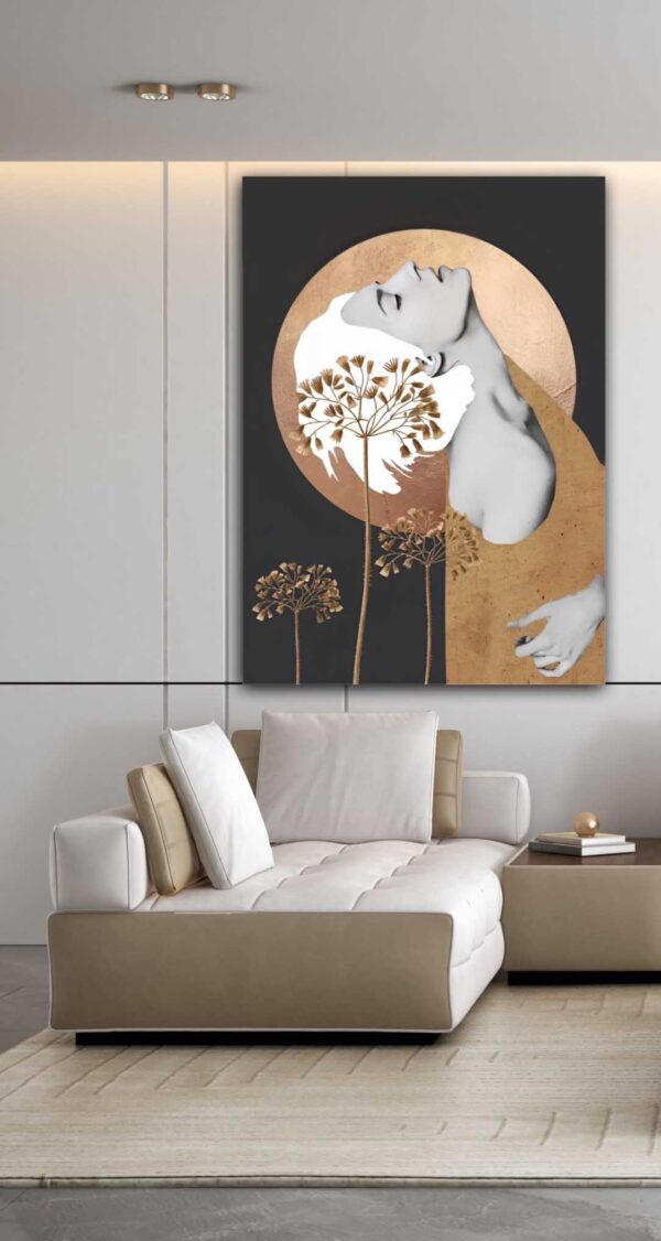Golden Collage -Printed Canvas