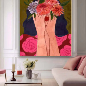 Hidden Face Abstract - Printed Canvas.