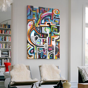 Abstract Colorful - Printed Canvas