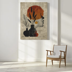 Abstract Face Art - Printed Canvas