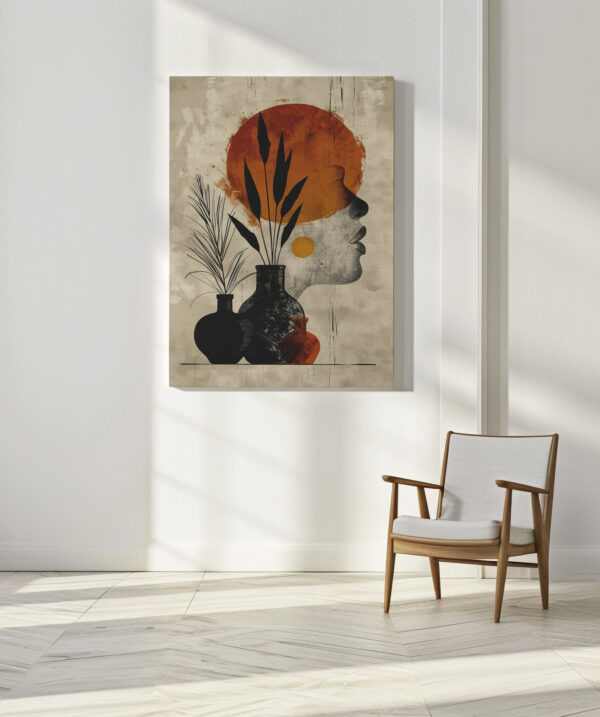 Abstract Face Art - Printed Canvas